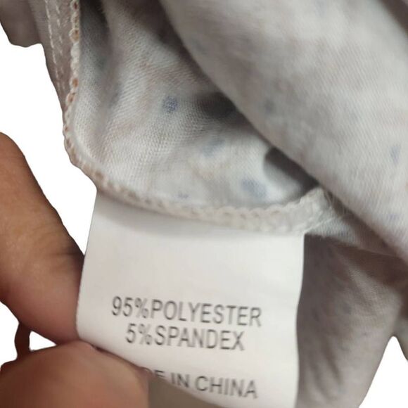 Tickled Teal Boho Poppy Print Fall Floral Short Sleeve Top Size Medium - Picture 4 of 9